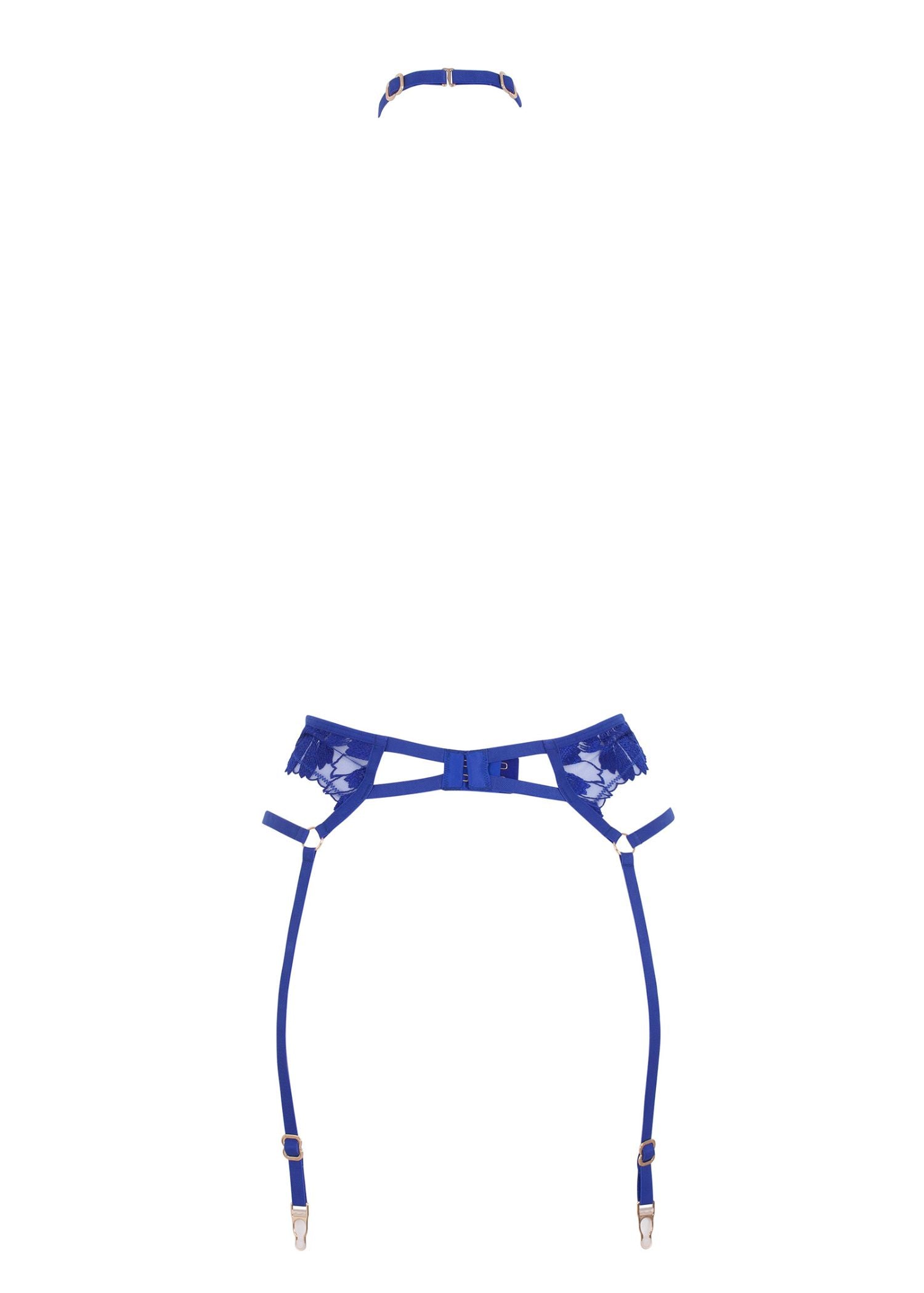 Bluebella Colette Suspender Harness (Blue) | Avec Amour Sexy Lingerie