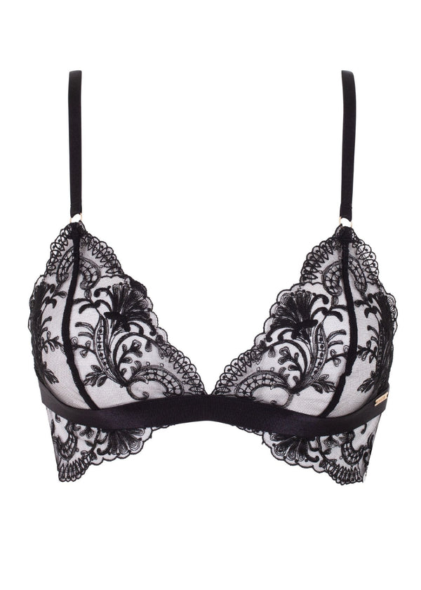 ELF Zhou London Jet Black Cut Out Bralette