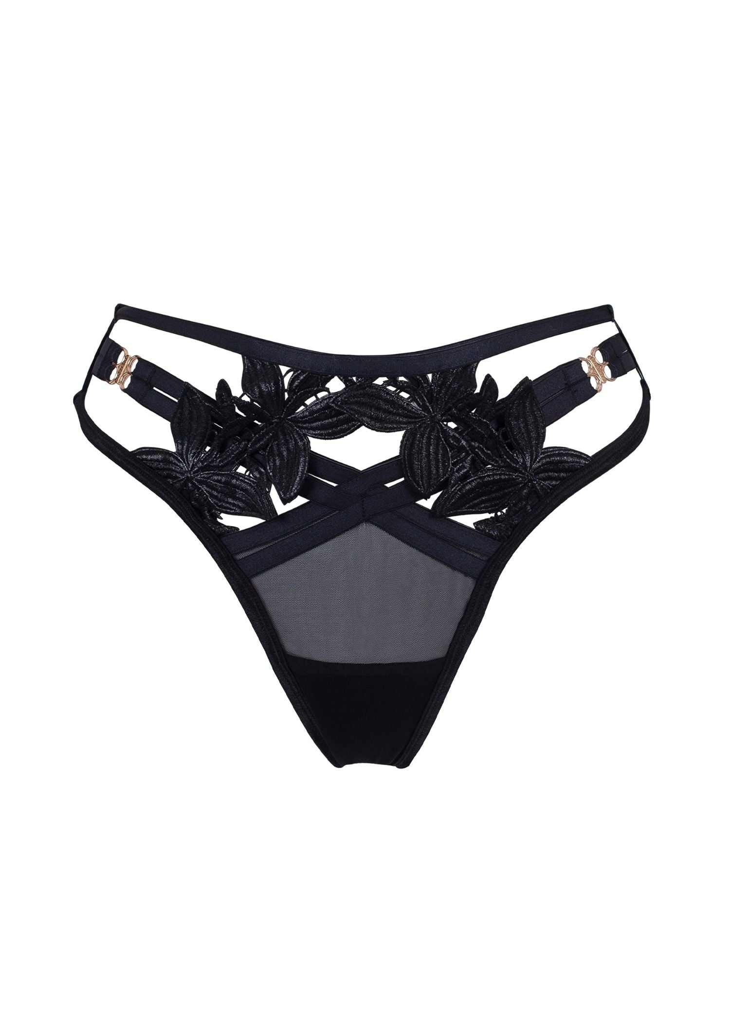 Ophelia High-Waist Thong (Black)