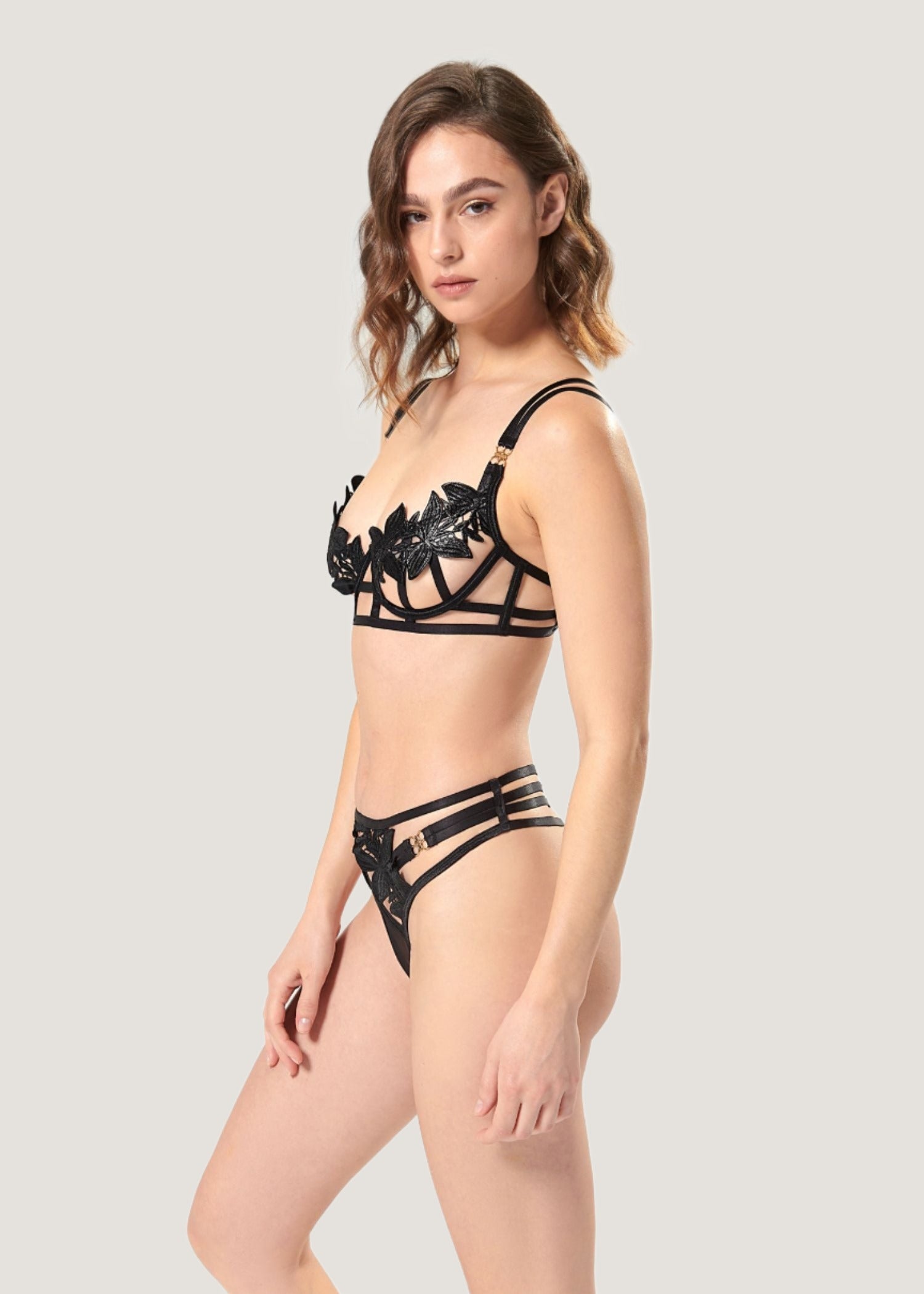 Ophelia High-Waist Thong (Black)