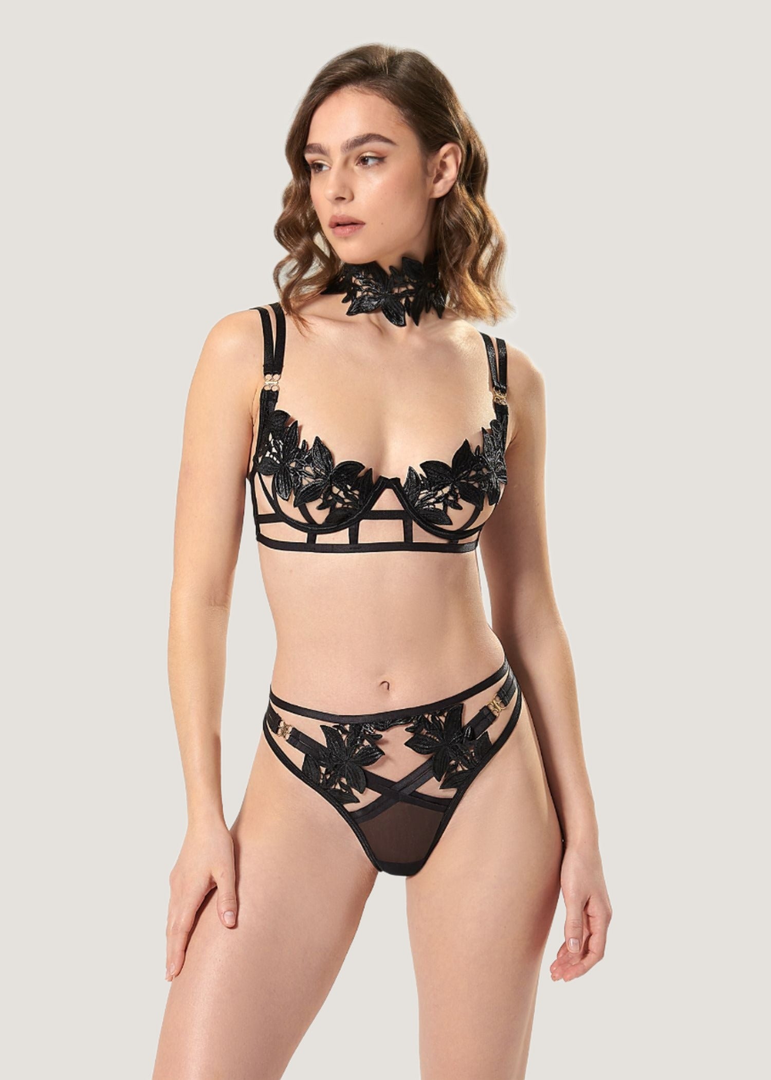 Ophelia High-Waist Thong (Black)