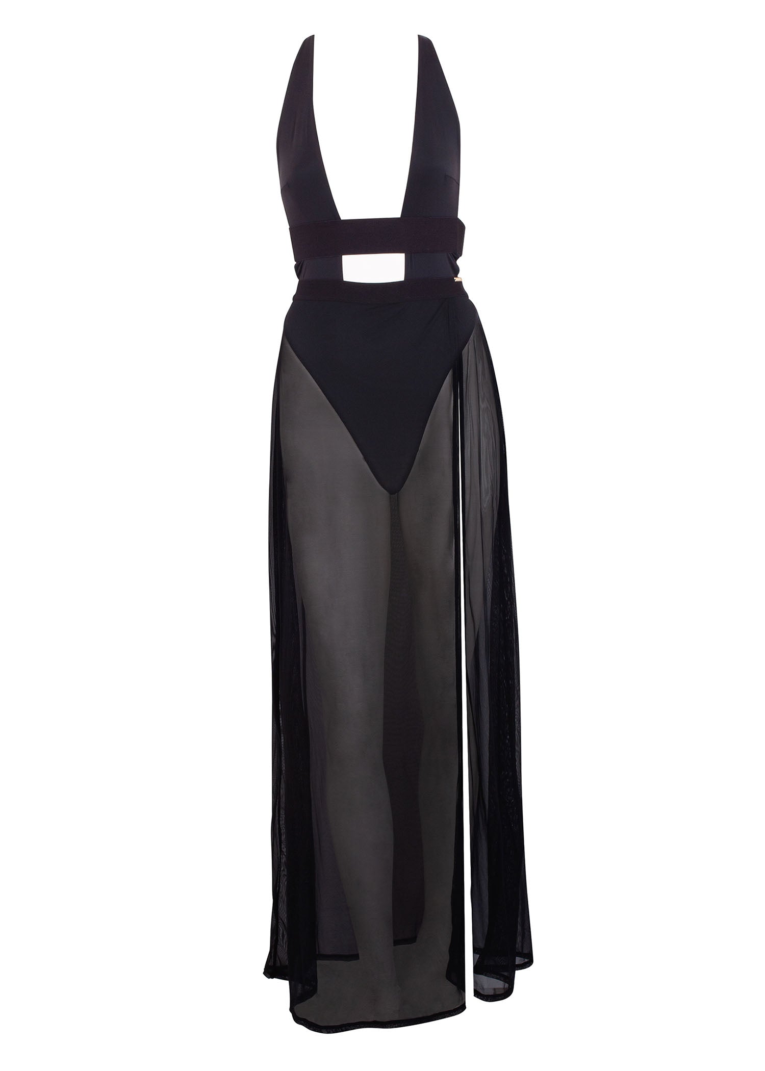 Topaz Long Chemise (Black)