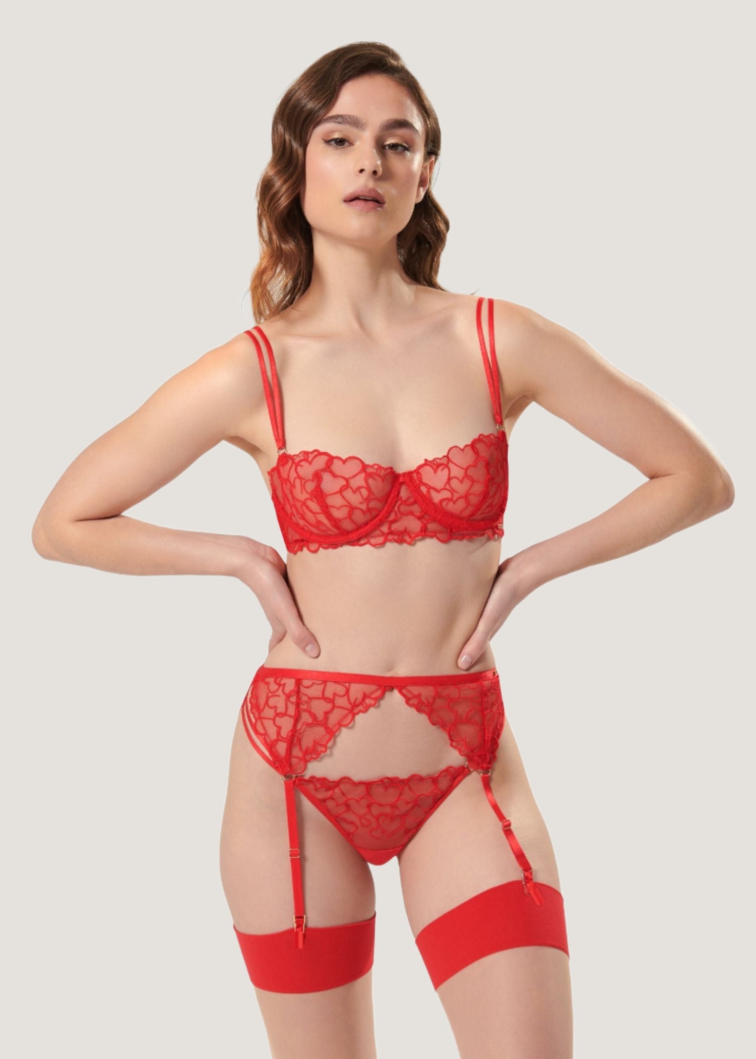 Valentina Suspender (Red)