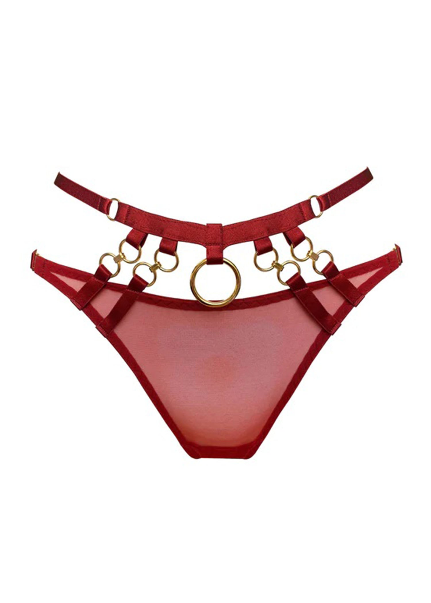 Kleio Open Back Brief (Burnt Red)