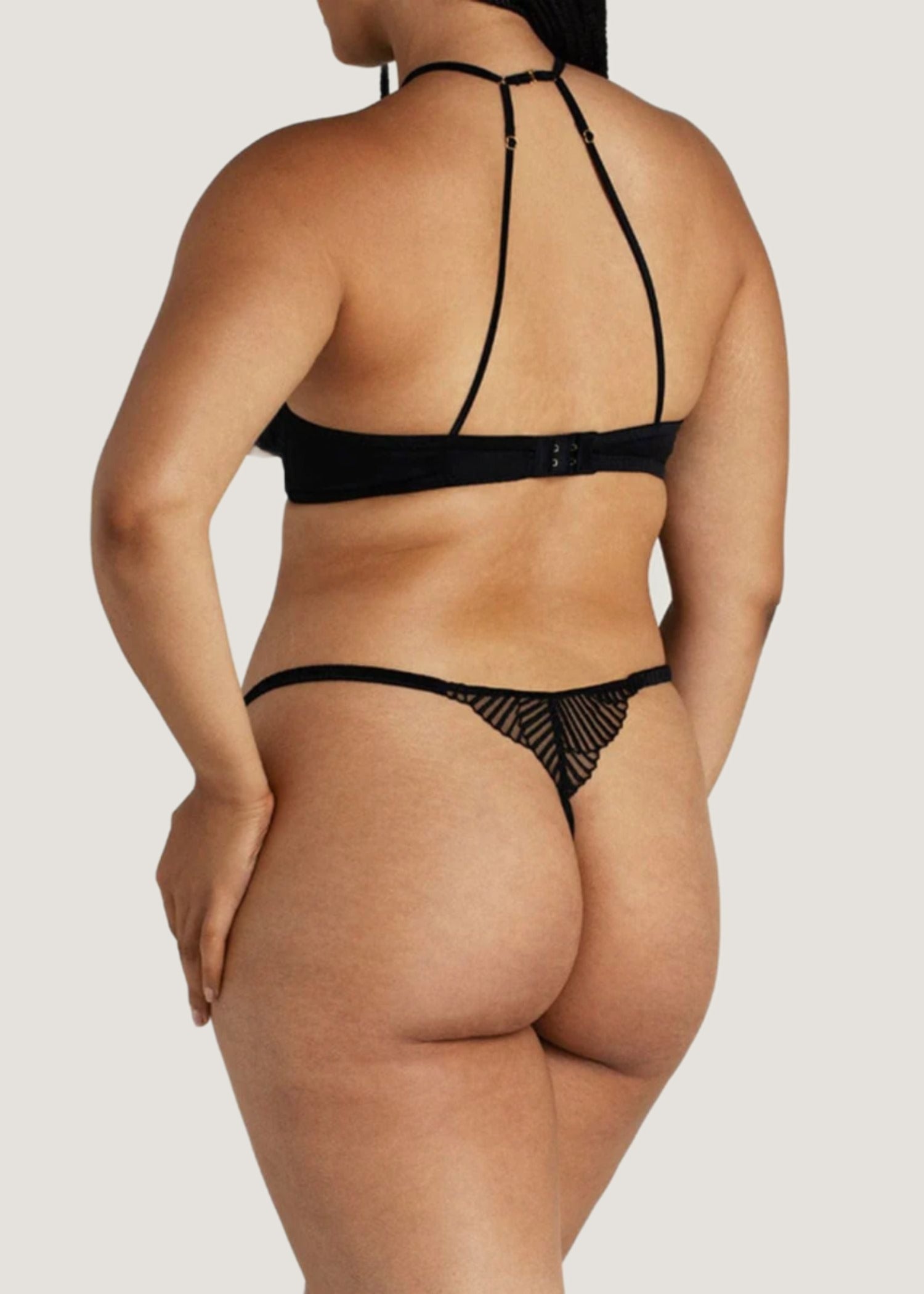 Athena Open Thong (Black)