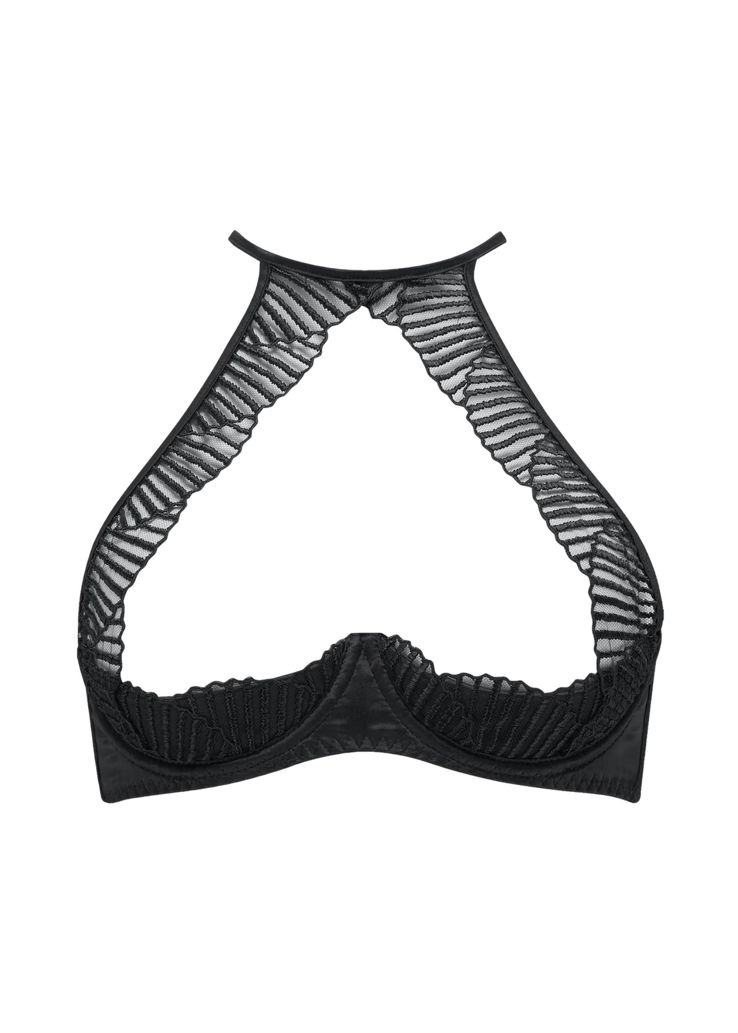 Athena Quarter Cup Bra (Black)