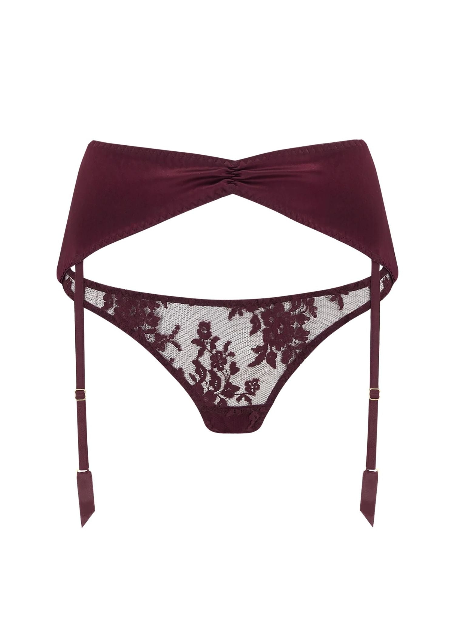 Camellia Suspender Knicker (Sienna)