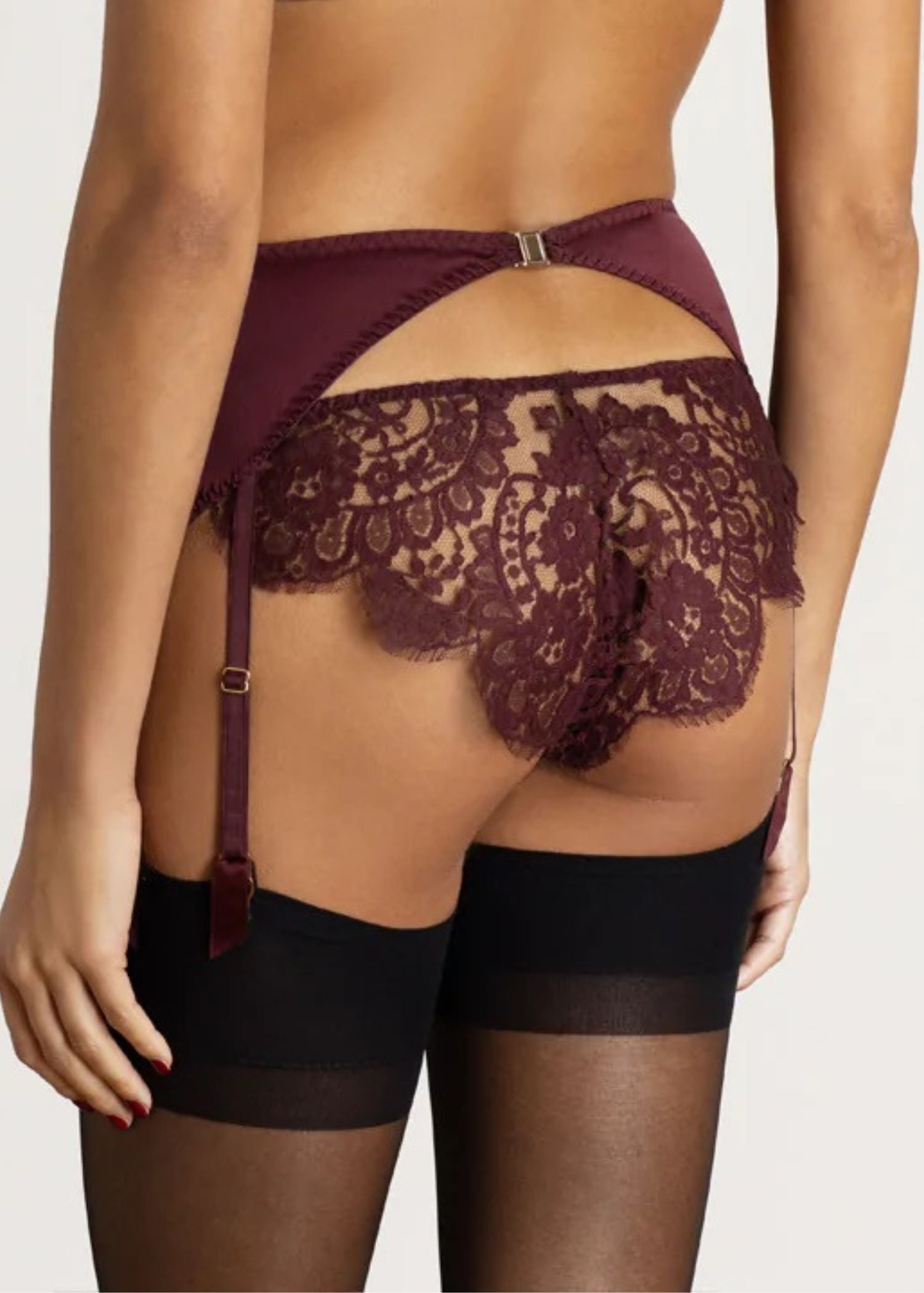 Camellia Suspender Knicker (Sienna)