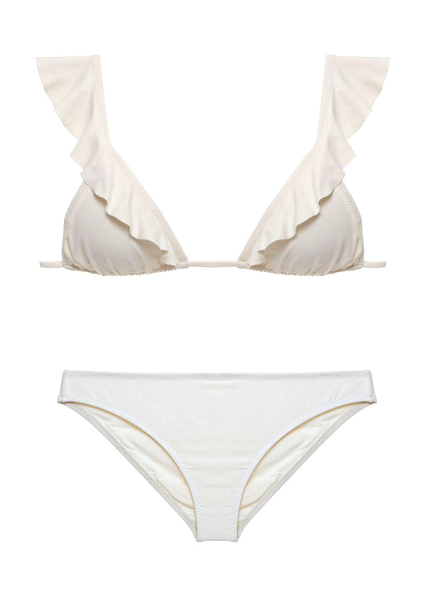 Wolf & Whistle Goldie White Swimsuit with Removable Chain