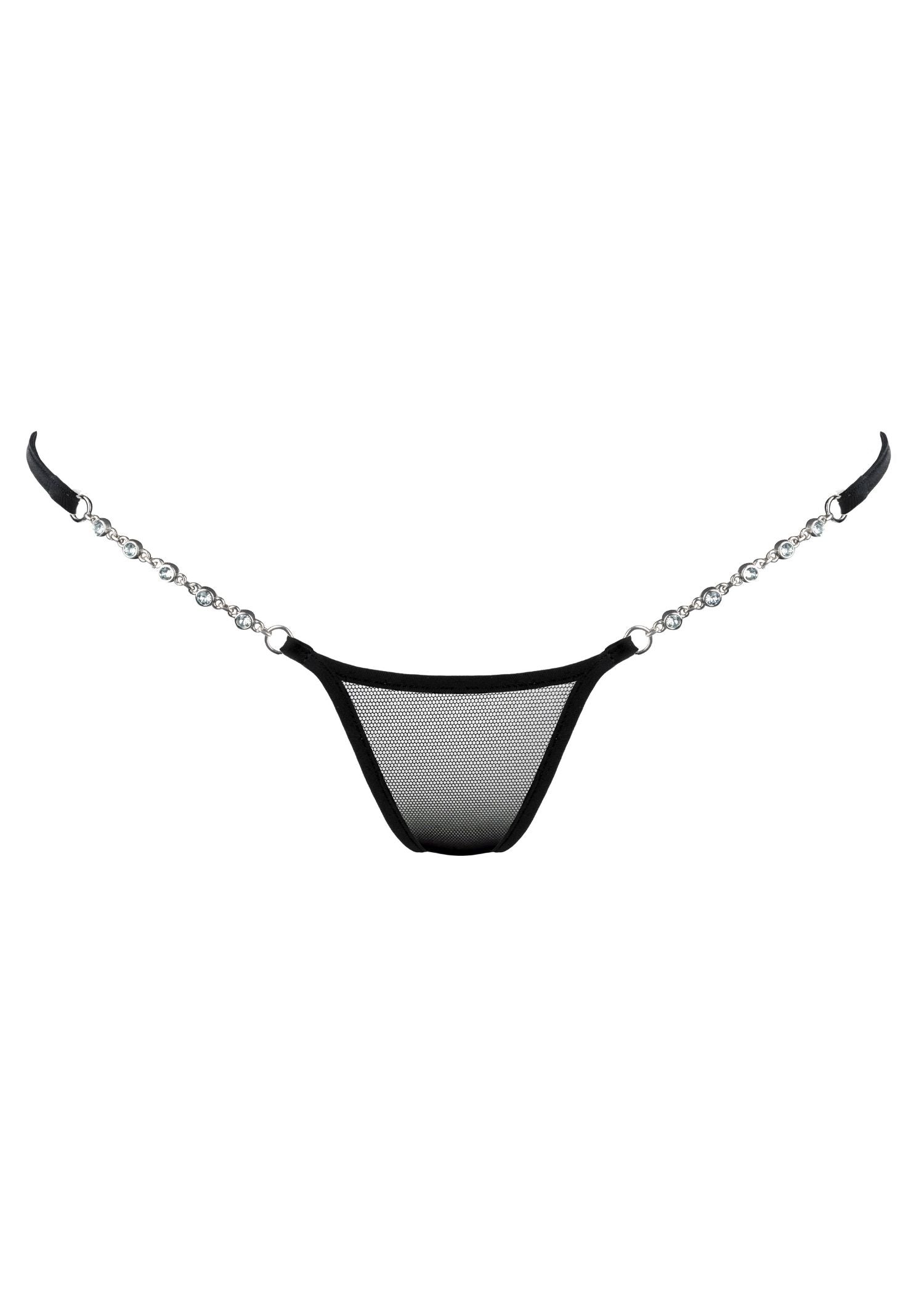 Transparent Black Luxury Micro V-String