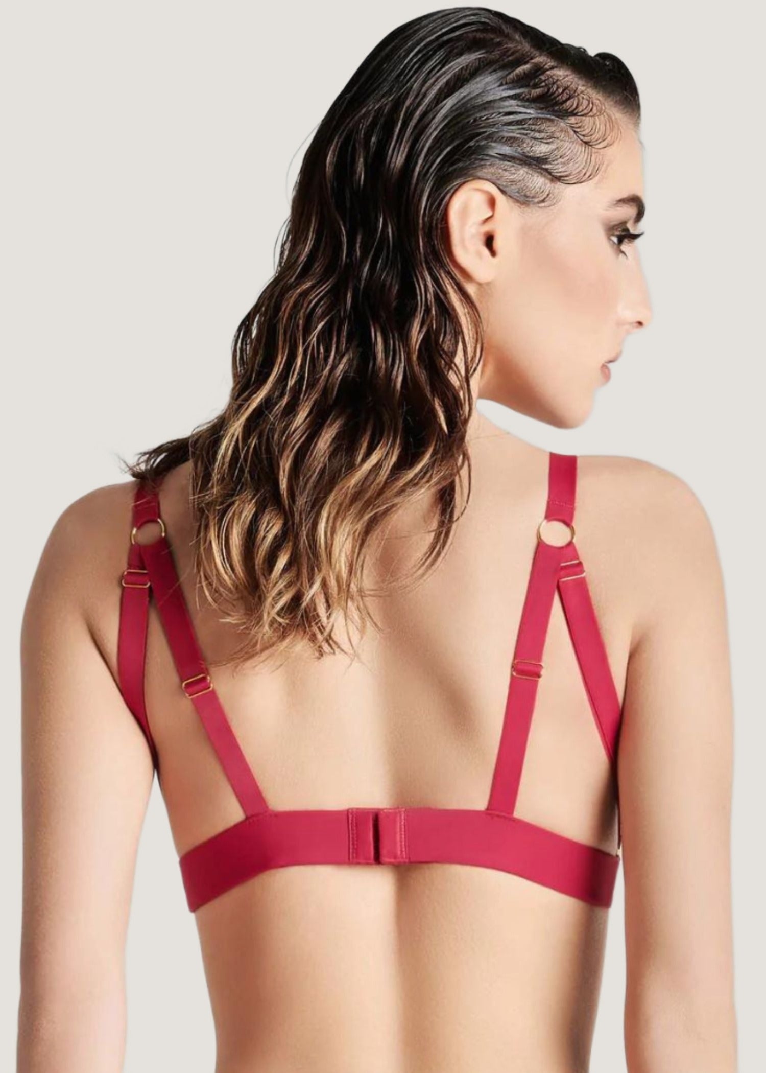 Tapage Nocturne Naked Triangle Bra (Red)