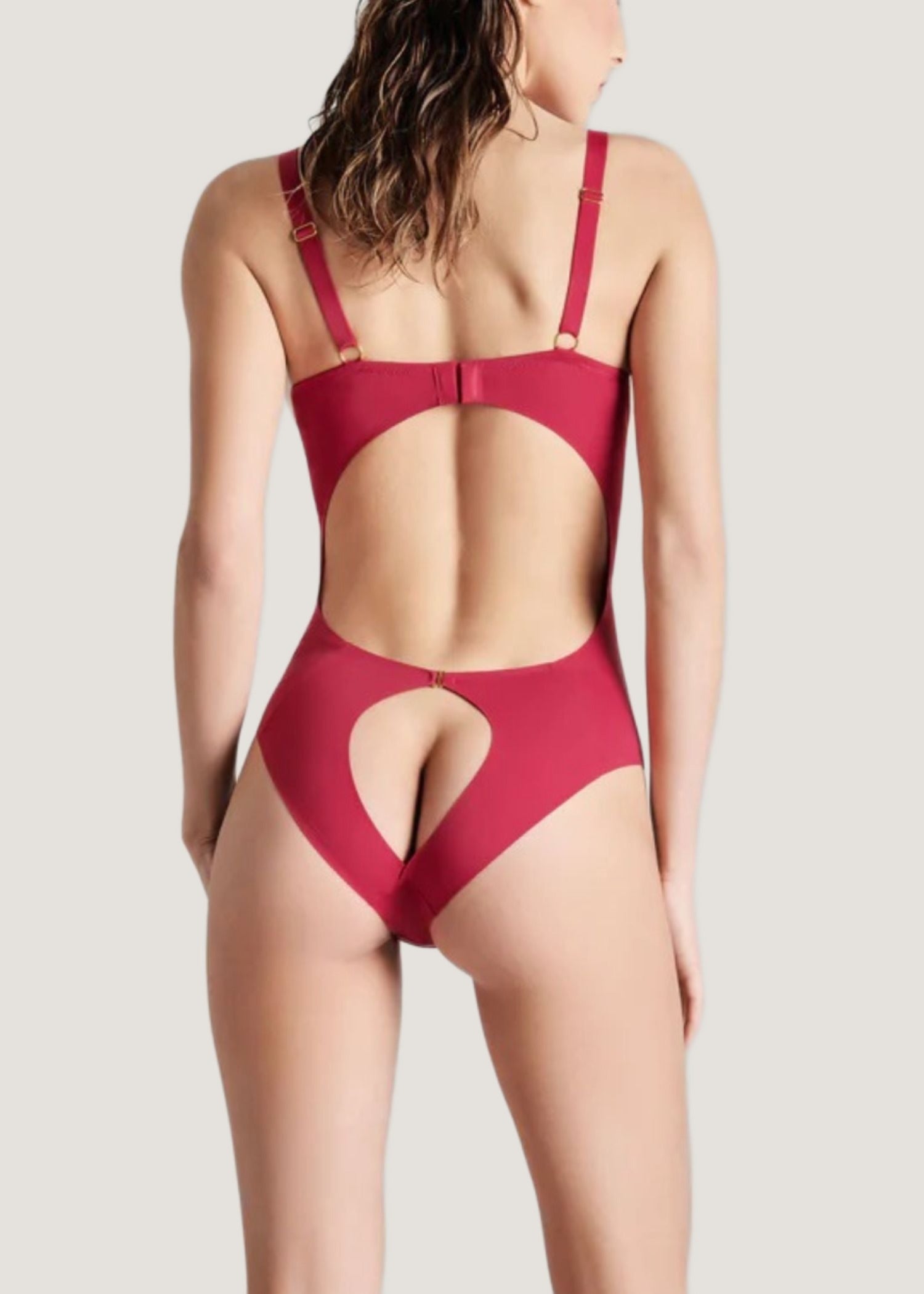 Tapage Nocturne Open Cup Bodysuit (Red)