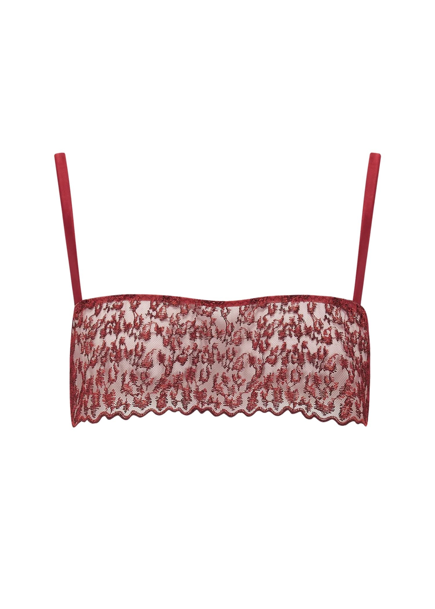 Lola Bandeau Bra (Red Leopard)