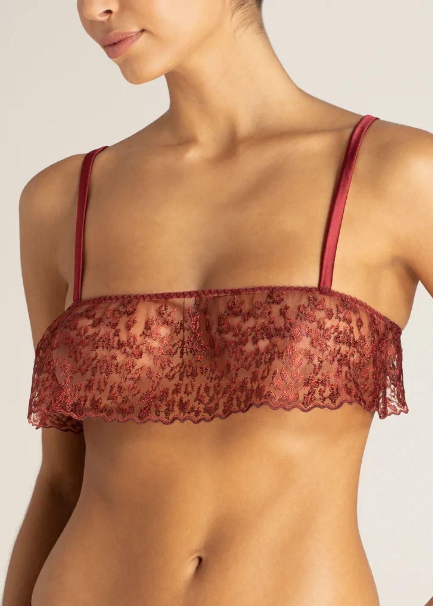 Lola Bandeau Bra (Red Leopard)