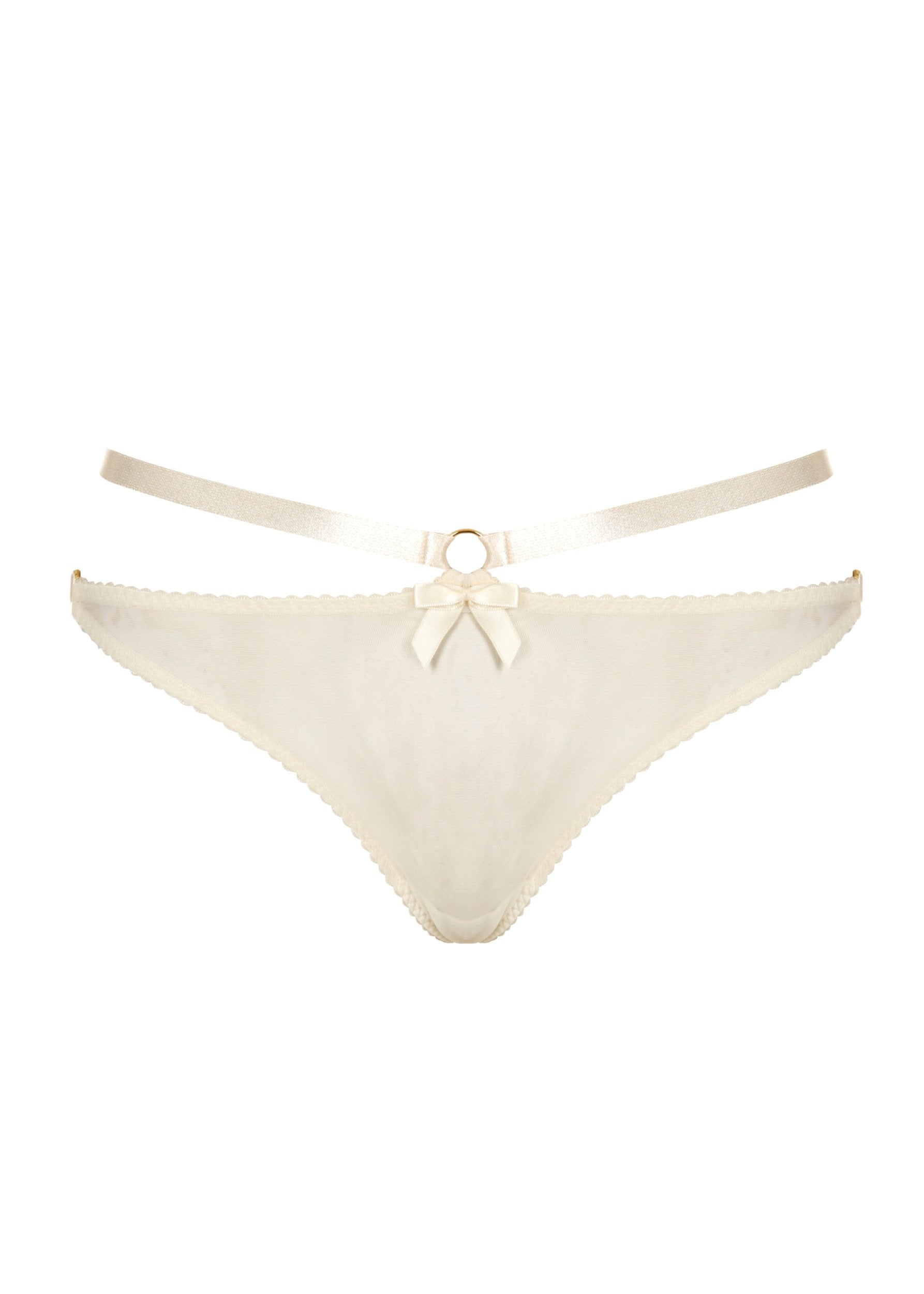 Signature Harness Thong (Cream)