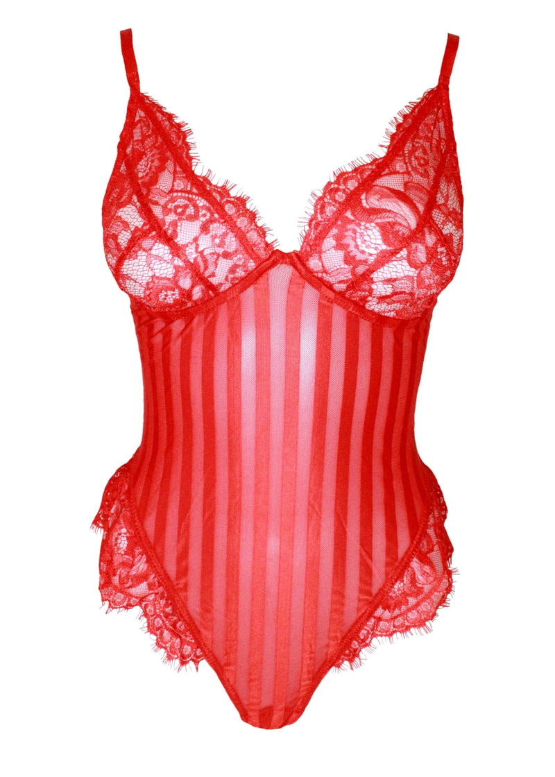 Unleash/ed Callista Bodysuit (Red) - Sexy Lingerie