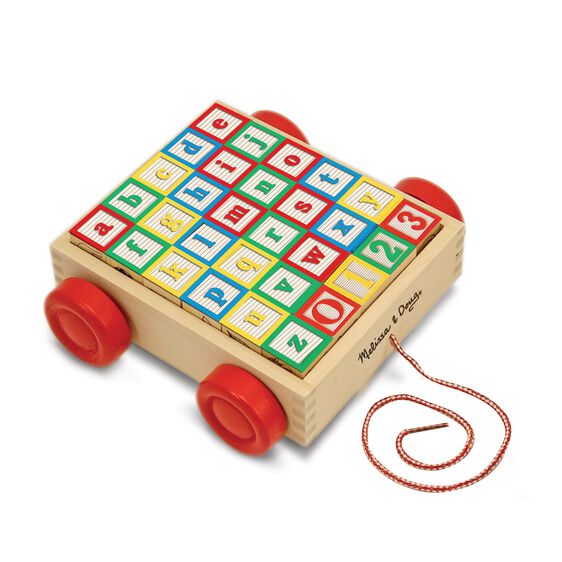 melissa and doug wagon with blocks