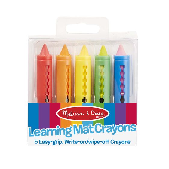  Melissa & Doug Jumbo Triangular Crayons - 10-Pack, Non-Roll,  Flip-Top Case : Melissa & Doug: Toys & Games