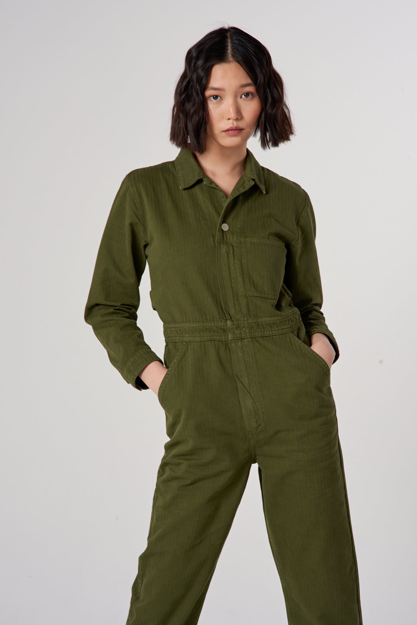 Indie Jumpsuit in Pine – seventy + mochi