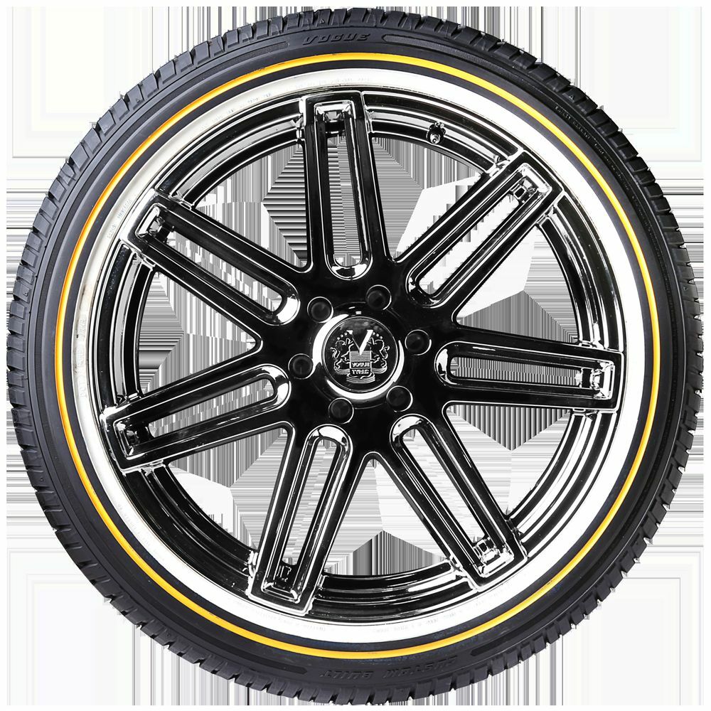 Vogue Tyre 285 45r22 White And Gold Set Of 4 Tires Biggdaddycaddy ...