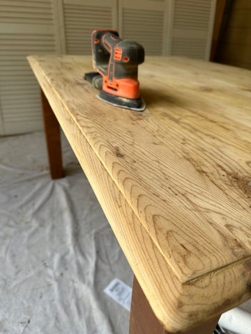 Refinishing a dining table