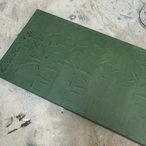 MMS Boxwood milk paint embossed raised stencil