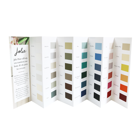 Jolie Paint Colour Card Australian retailer