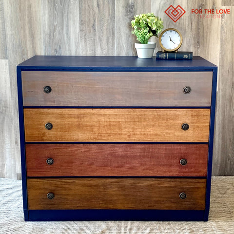 Stained dresser drawers No Pain Gel Stain Voodoo Gel Stain Dixie Belle 