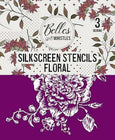 Floral silkscreen stencils Belles and Whistles 3 sheets For the Love Creations Australian stockist