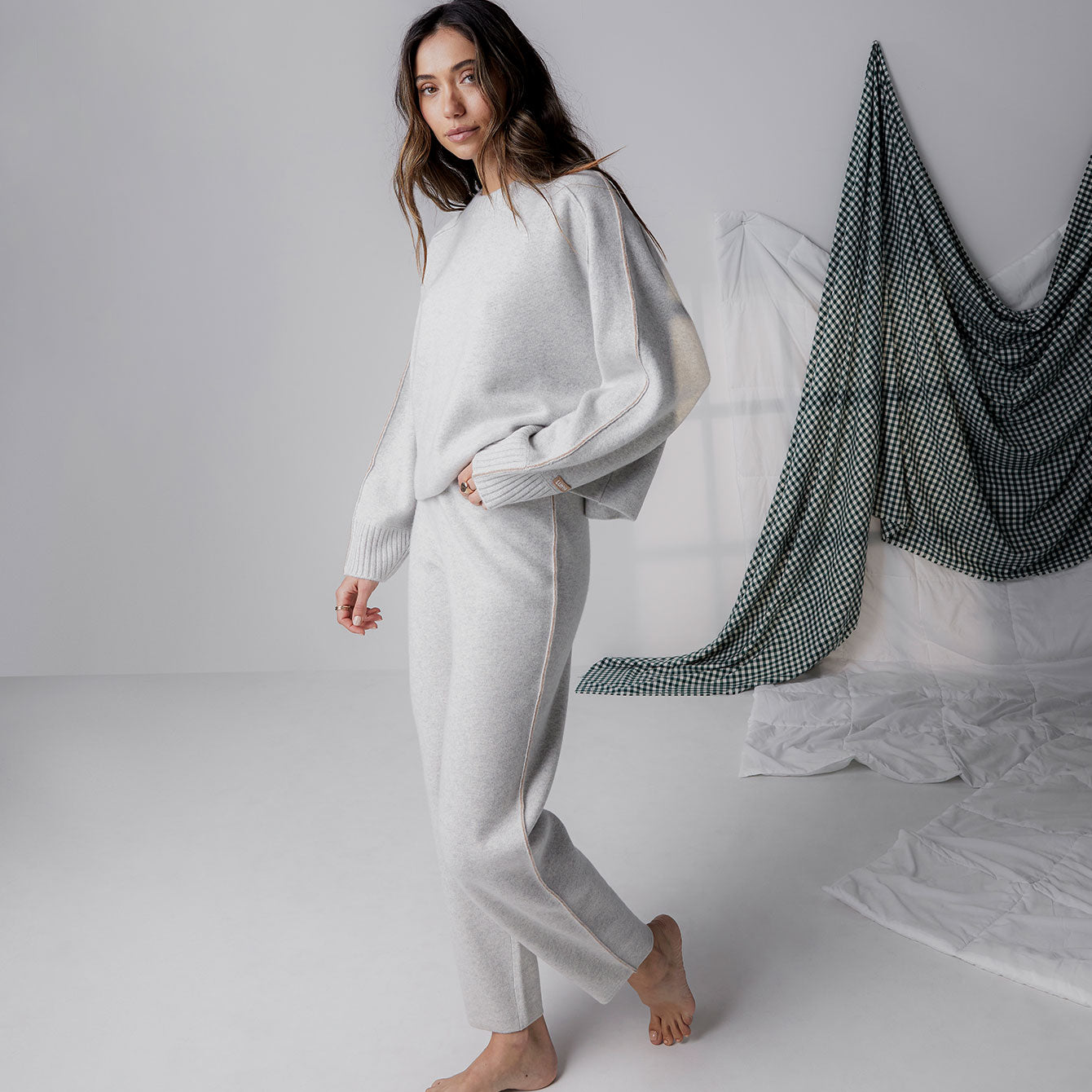 Cashmere Piped Pant