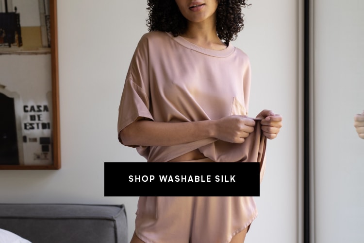 Washable Silk Tee Set