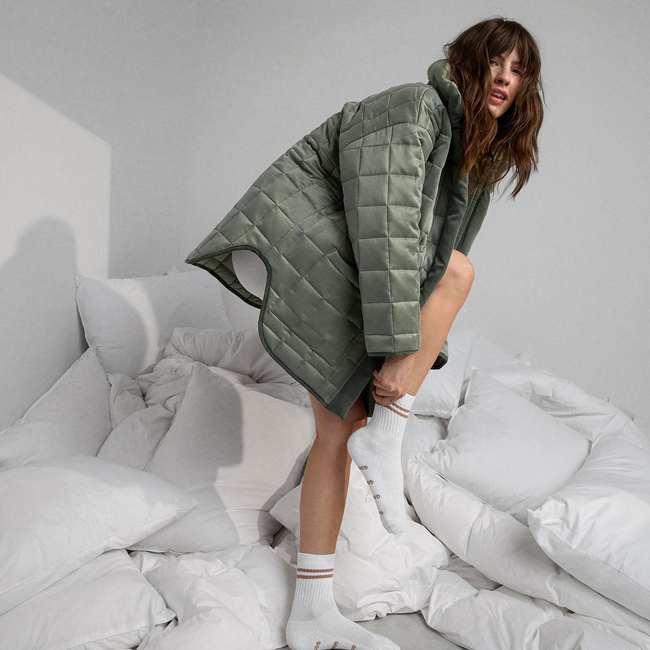 Quilted silk bed jacket 2025