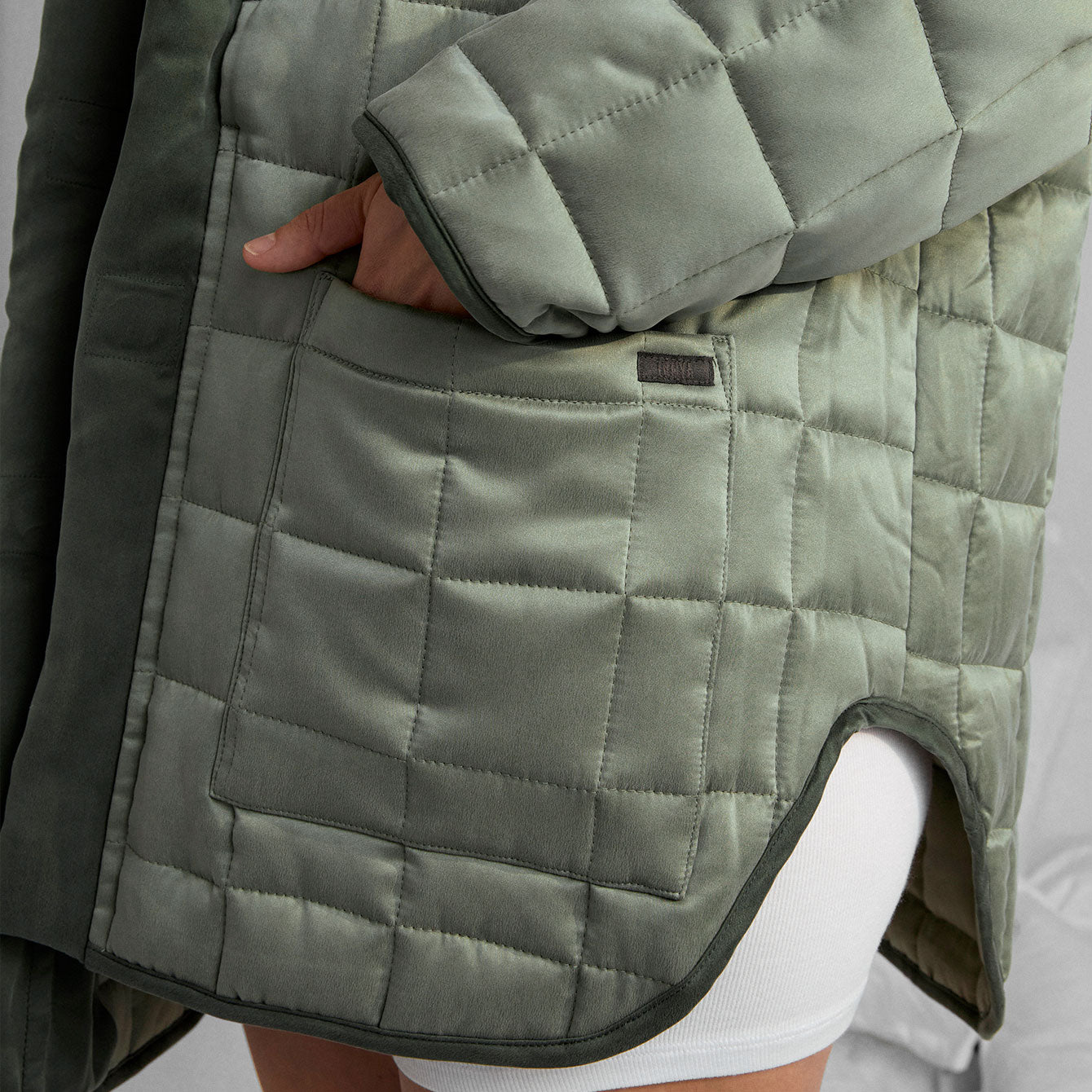 Quilted Silk Comforter Coat