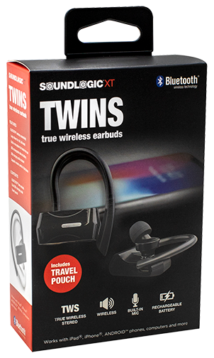 Soundlogic™ XT Twins true wireless Earbuds Built-In Mic | RPS Satellite