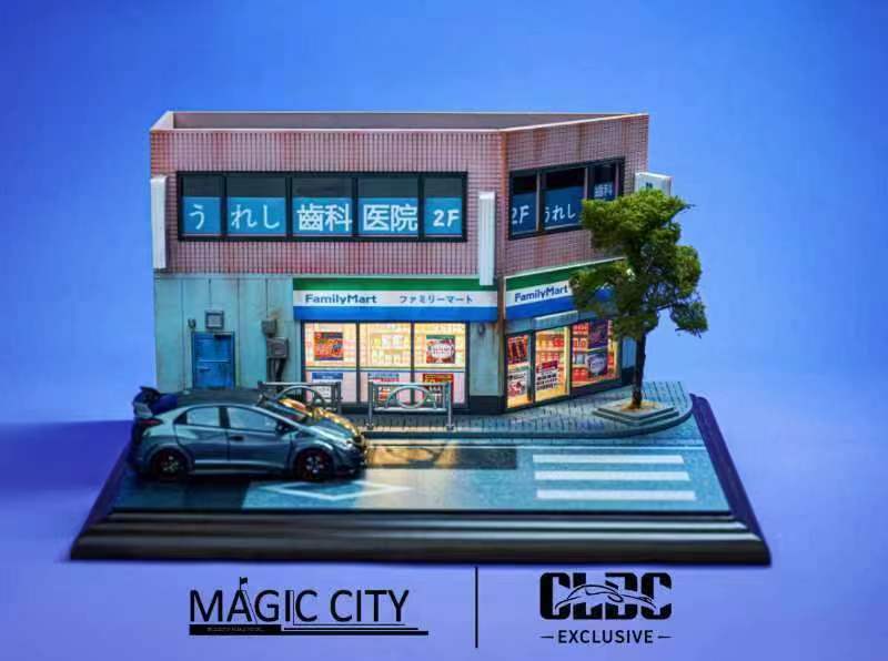 Magic City 1:64 Diorama Japan Honda JS Modification Headquarters