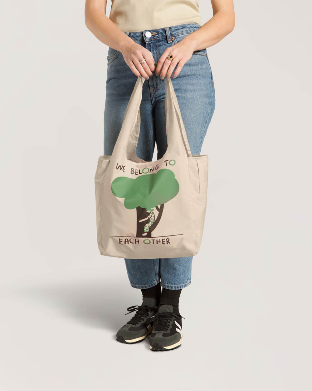 The Packable Tote - Noon Blue  Reusable tote bag made from recycled  materials