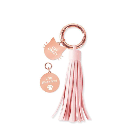 Tassel & Dog Charm Keychain