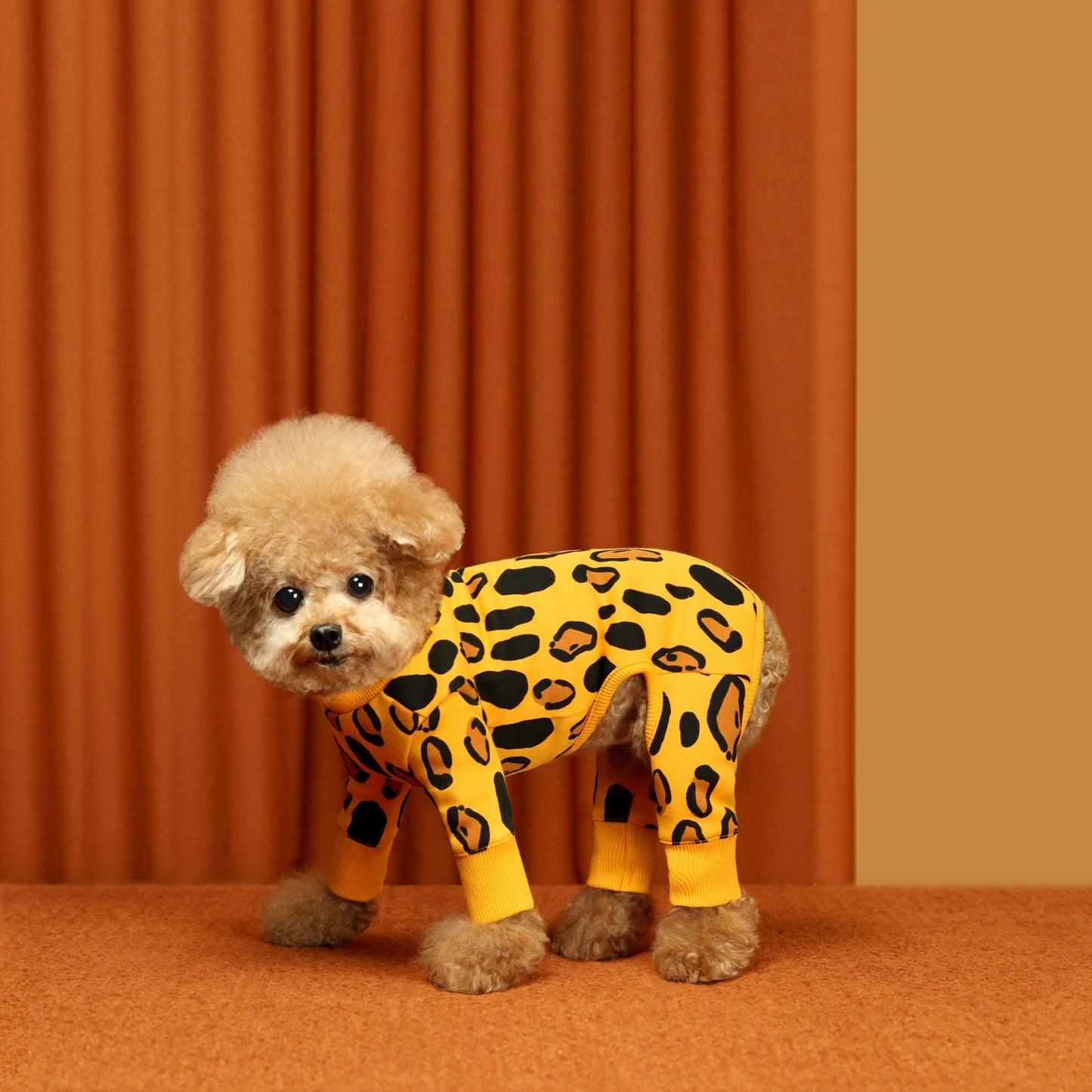 Fresh Pawz Leopard Print Satin Dog Jacket - XL