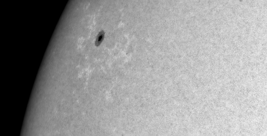 Sunspot with Baader Herschel Prism Mk2 and QHY Imaging Camera
