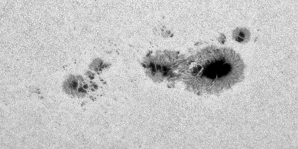 Sunspot AR3590 with Baader Herschel Prism Mk2 and QHY Imaging Camera