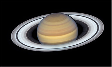 Fig 7: Hubble Wide Field Camera 3 image of Saturn taken on June 20, 2019 as the planet made its closest approach to Earth. Image Credit: NASA, ESA, A. Simon (GSFC), M.H. Wong (University of California, Berkeley) and the OPAL Team