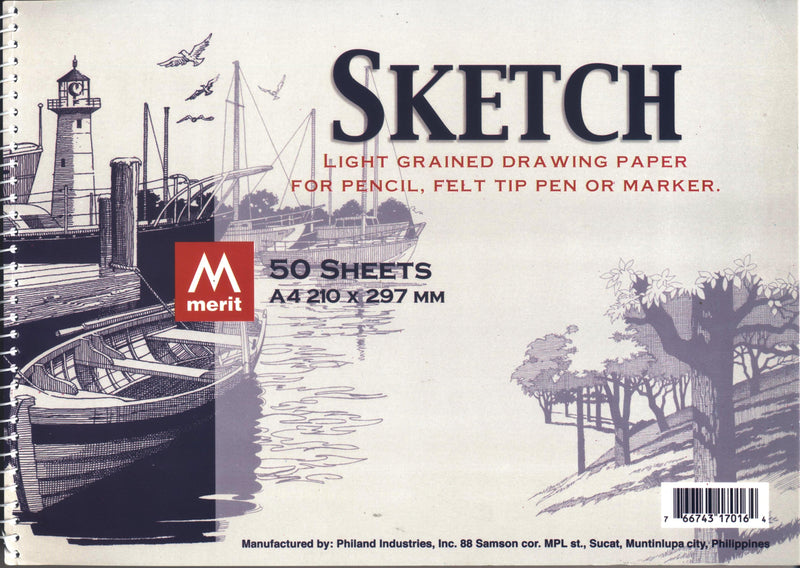 Merit <br> Sketch Pad, A4 ( 8.3 x 11.7 inches ) <br> 50 Sheets