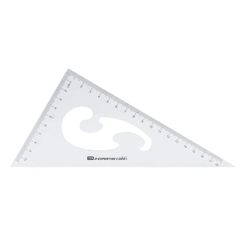 D'Expertise Triangle Drawing Set of 2 ( 18CM-30/60 Degrees, and 13CM- 45/90 Degrees)