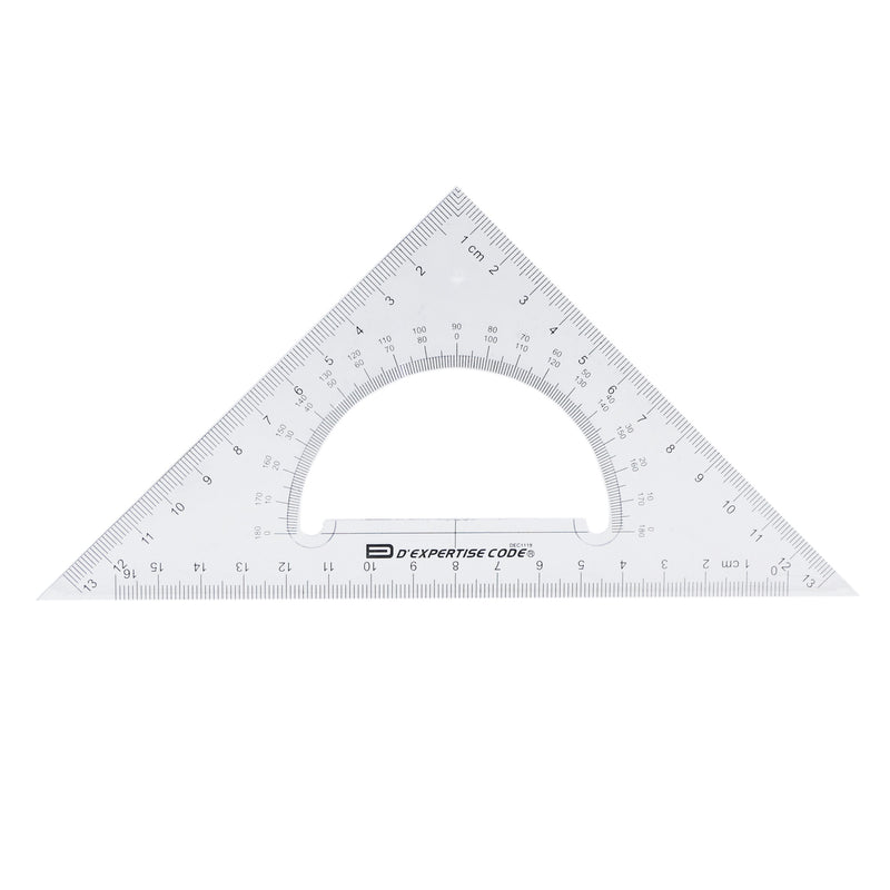 D'Expertise Triangle Drawing Set of 2 ( 18CM-30/60 Degrees, and 13CM- 45/90 Degrees)