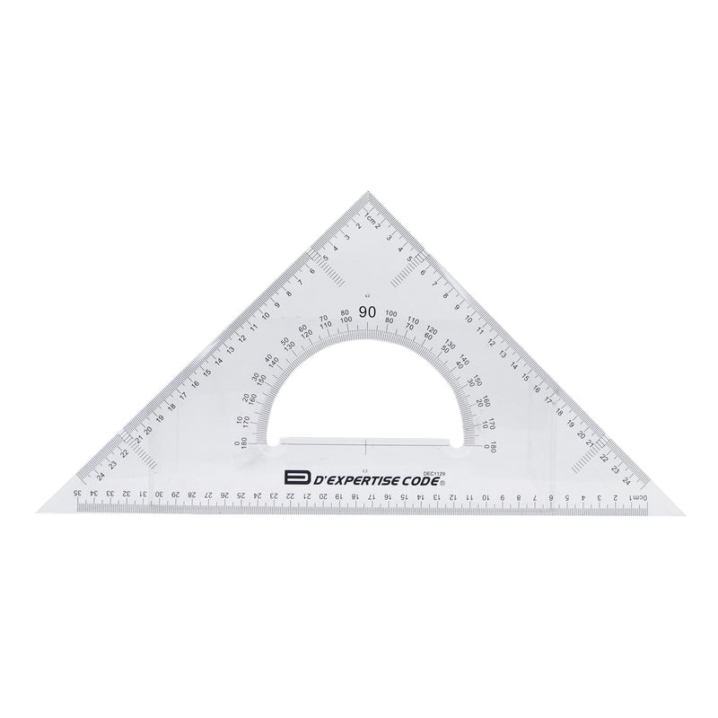 D'Expertise Triangle Drawing Set of 2 ( 18CM-30/60 Degrees, and 13CM- 45/90 Degrees)