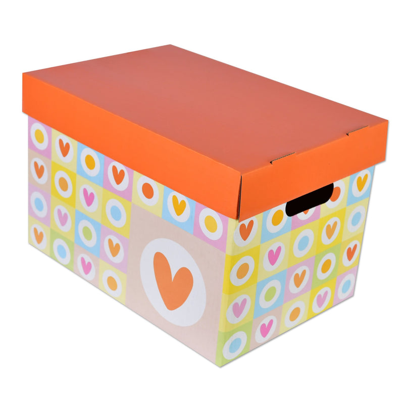 Fairfax <br> Storage Box with Prints <br> Coated Board (Glossy) <br> 15 x 10 x 9 Inches