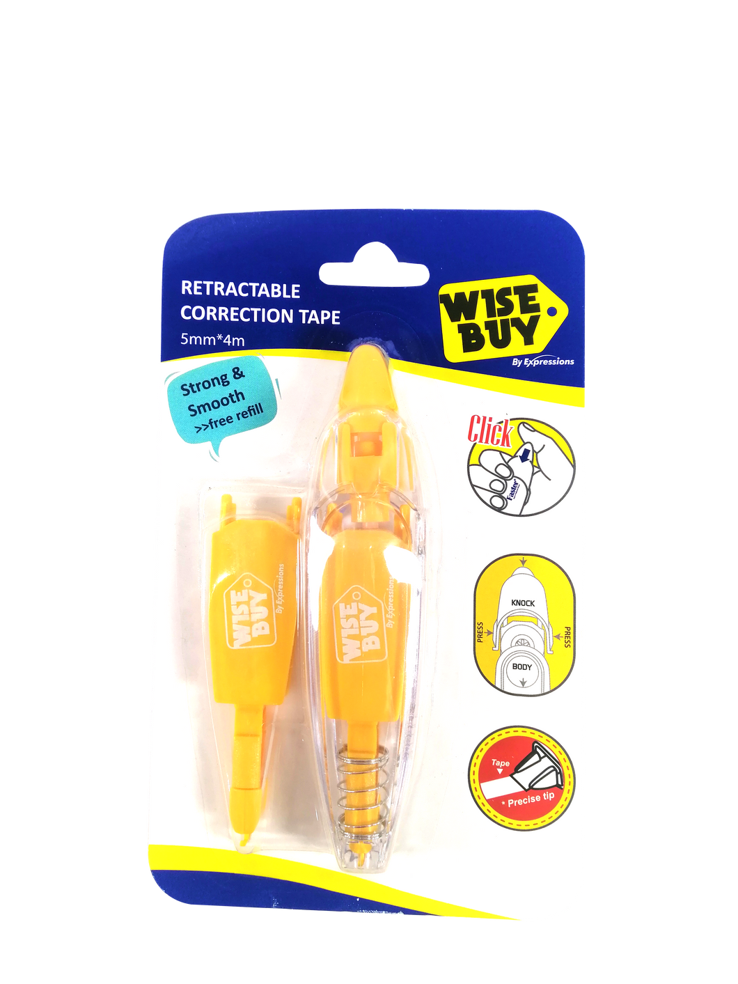 Wise Buy <br> Correction Tape with Refill, 5mmx 4M