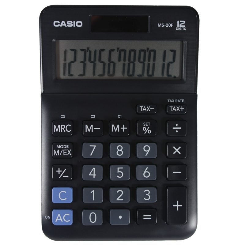 Casio <br> Mini Desktop Calculator (MS-20) 12- Digit