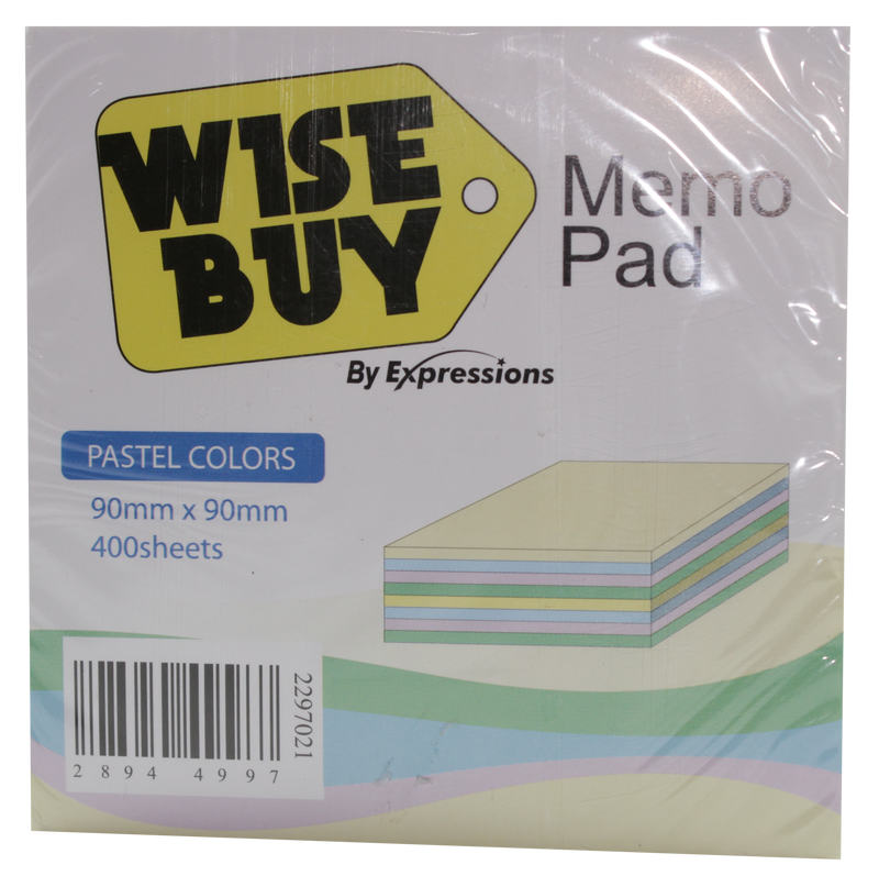 Wise Buy <br> Memo Cube 90 x 90mm <br> Pastel Colors