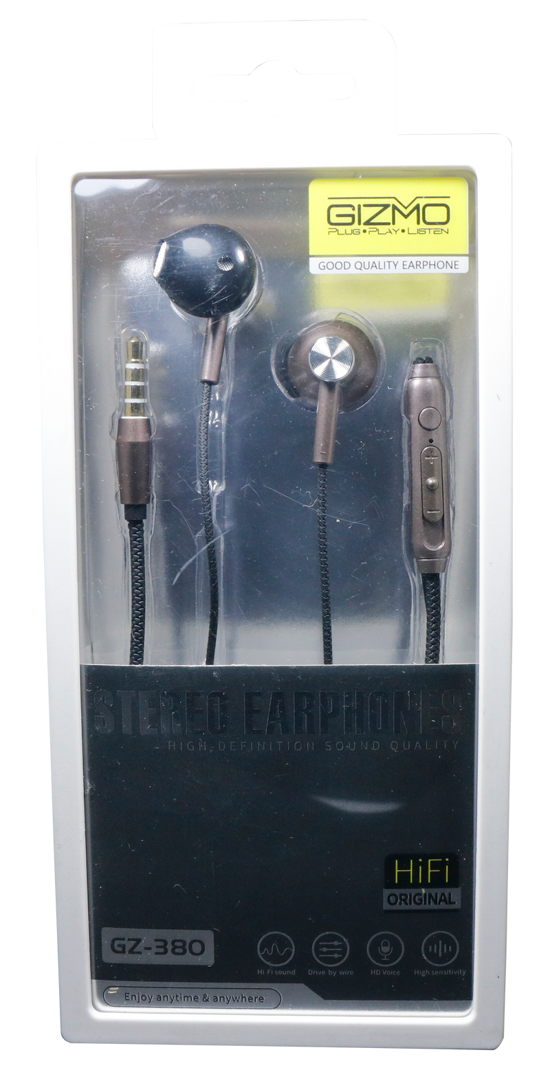 Gizmo <br> Earphones with Microphone Metallic Design